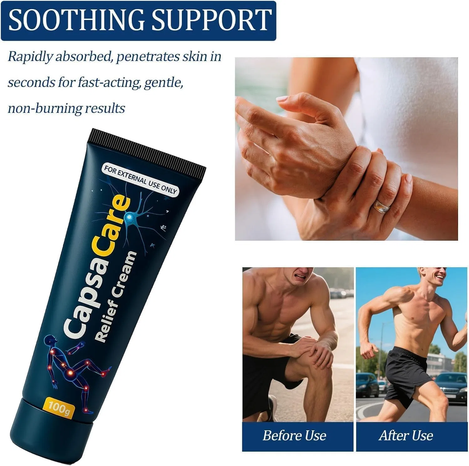 Крем для облегчения нейропатической боли Capsacare Neuropathy Relief Cream Generisch, Pack Of 2
