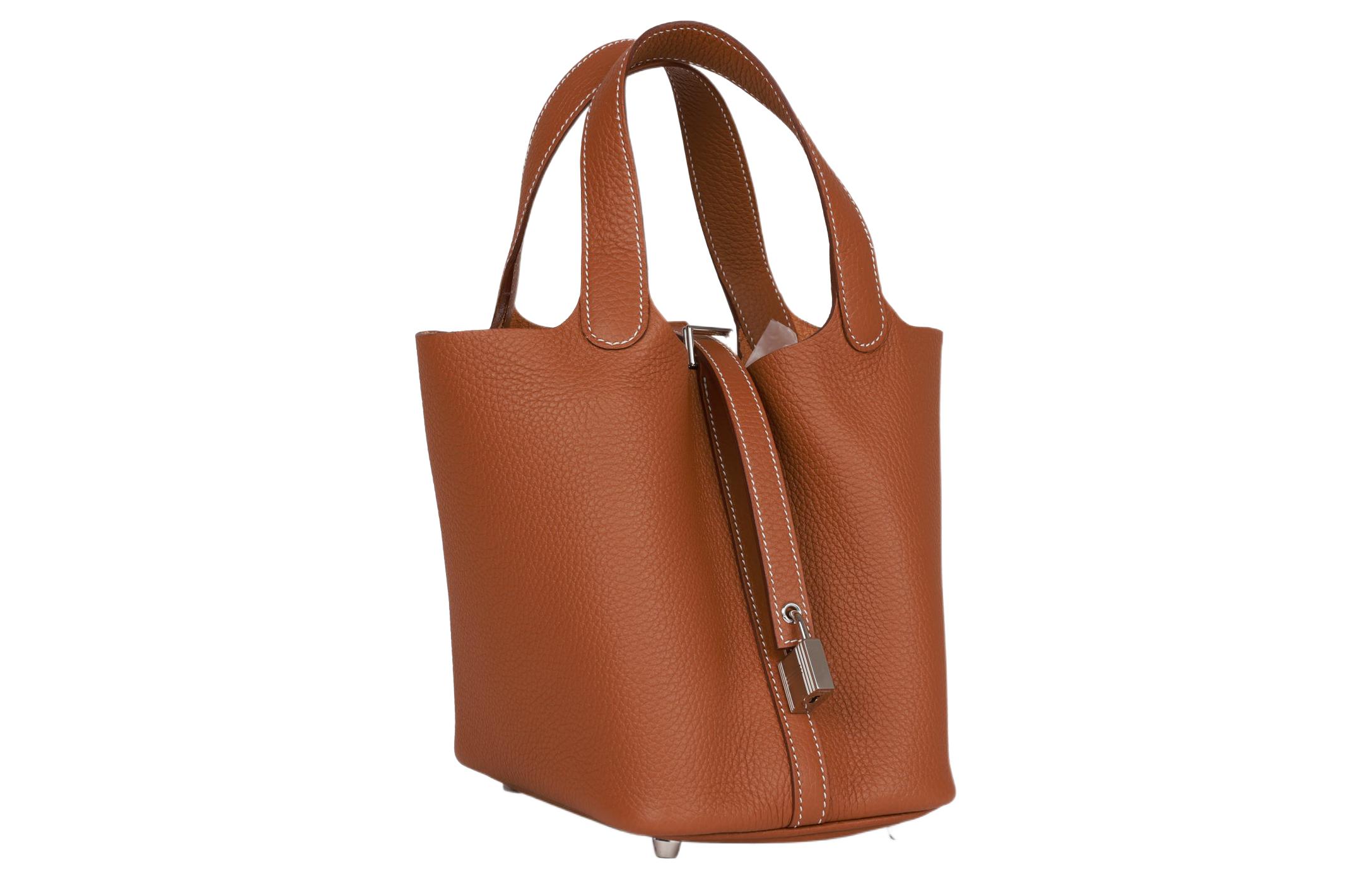 HERMES Сумка Пикотин Лок Буллок кожаная корзина — фото 2