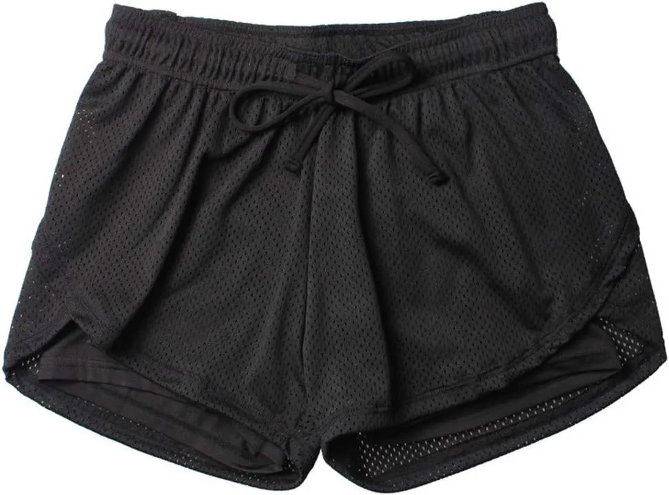 

Женские шорты для бега 2 в 1 с эластичным поясом