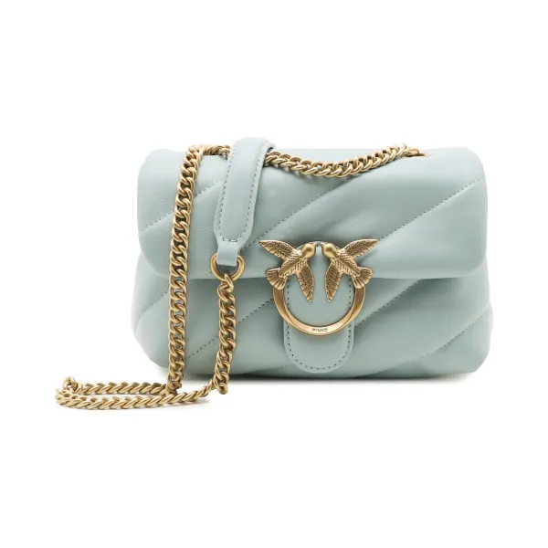 

Кожаная сумка через плечо Love Puff Mini Cl Pinko, зеленый