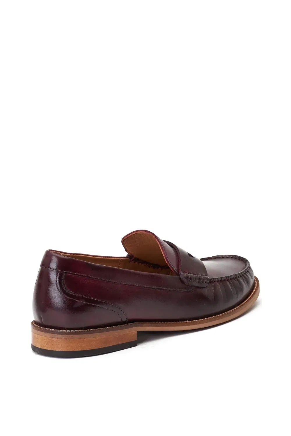 Лоферы Penny Loafer из кожи Base London, винный — фото 2