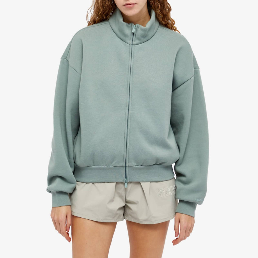 Куртка (WMNS) Fear of God Essentials SS24 Fullzip Jacket 'Sycamore', зеленый — фото 3