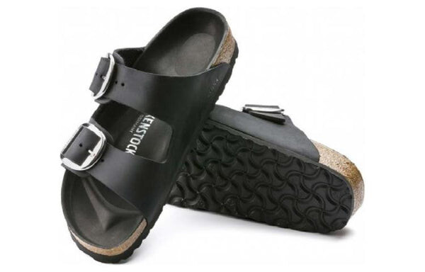 Тапочки arizona double-buckle sandals 'black' Birkenstock, черный — фото 3