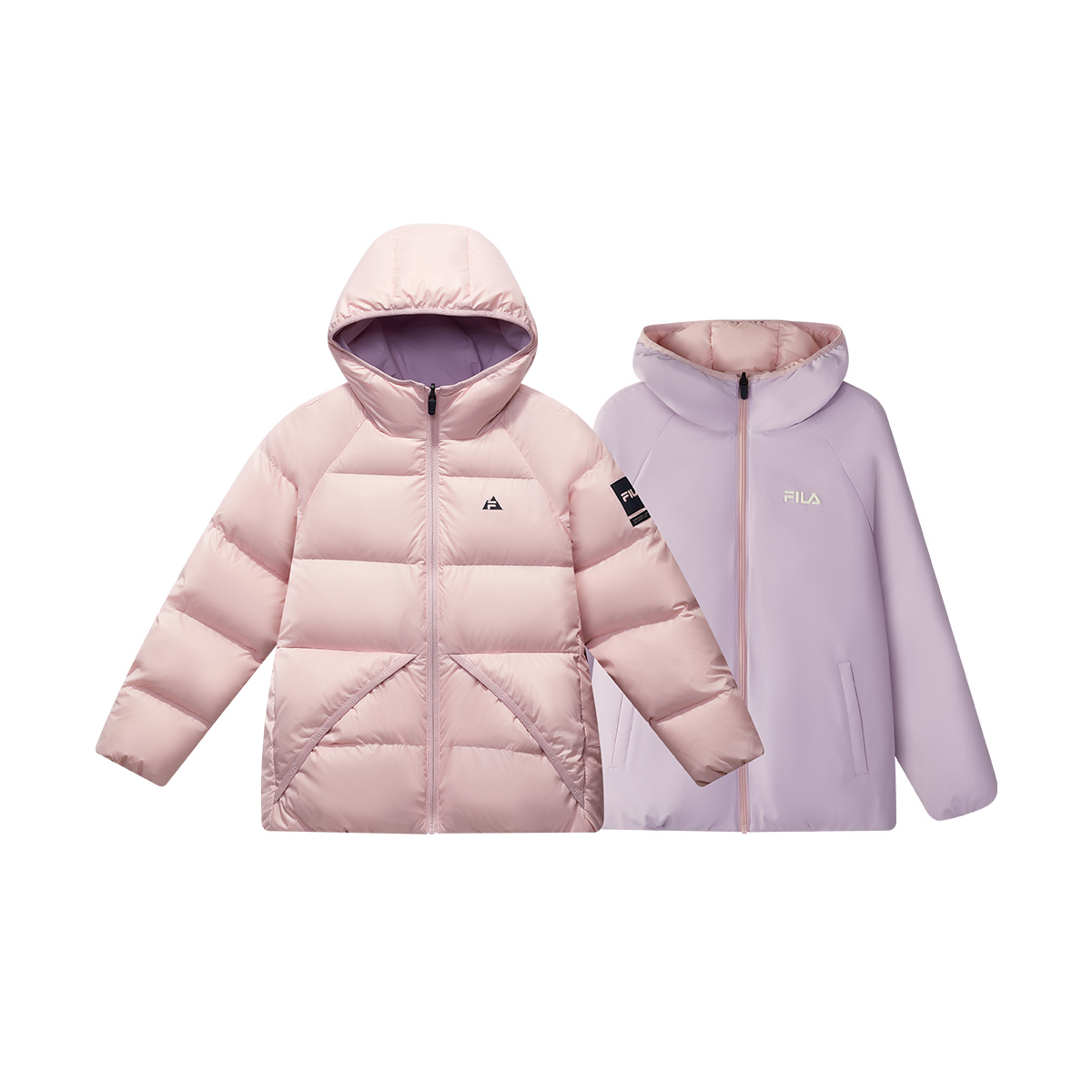Реверсивная пуховая куртка performance fph детская FILA KIDS, розовый — фото 3