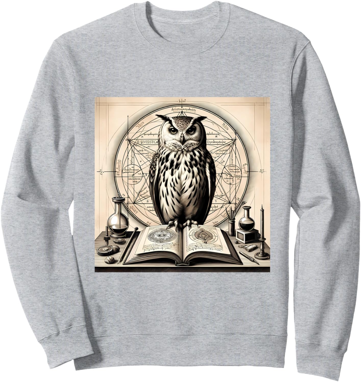 

Толстовка древнегреческая сова, яркая птица, гик, бохо, природа Owl Gifts And Shirts, серый