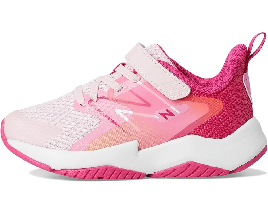 Кроссовки New Balance Kids Rave Run v2 Bungee Lace with Top Strap, цвет Rose Sugar/Carnival Pink/Signal Pink — фото 4
