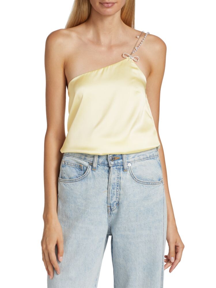 

Украшенный топ на одно плечо Dariah Cami Nyc, цвет Vanilla