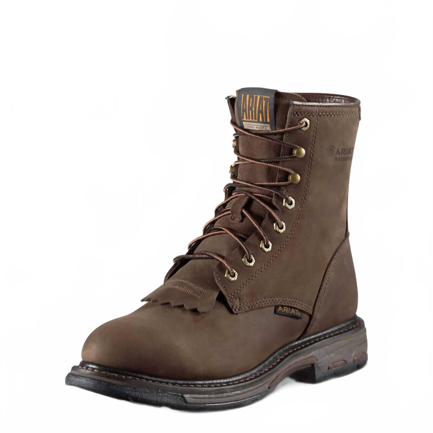 

Мужские рабочие ботинки Workhog 8 дюймов, водонепроницаемые, маслянисто-состаренного коричневого цвета Ariat, Oily Distressed Brown