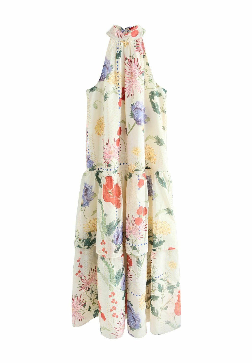

Платье макси HALTER TIE NECK LAYERED Next, бежевый