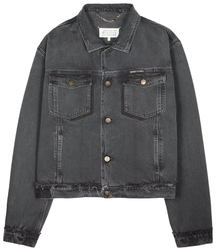 

Джинсовая куртка Maison Margiela с логотипом, черная