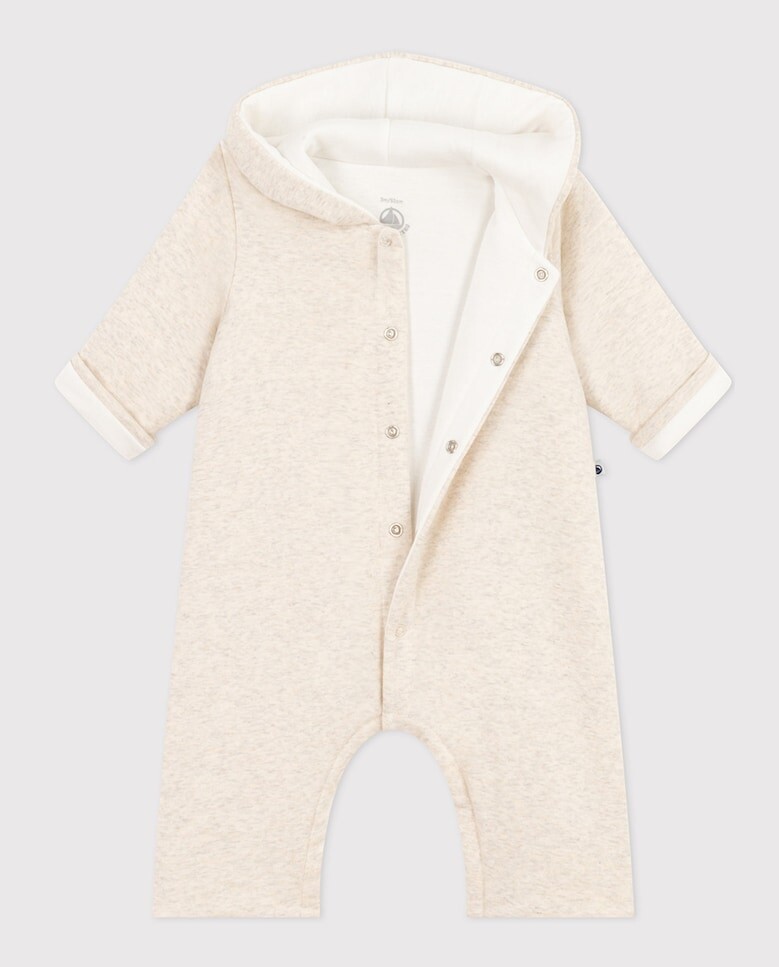 

Детский длинный комбинезон с хлопковой подкладкой и капюшоном Petit Bateau