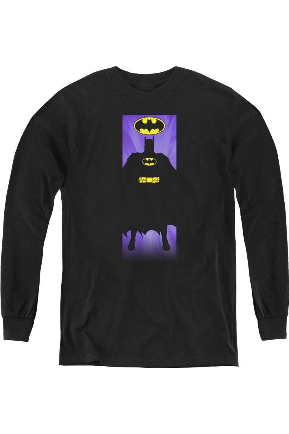 

Футболка с длинным рукавом Batman Block для детей Gildan, черный