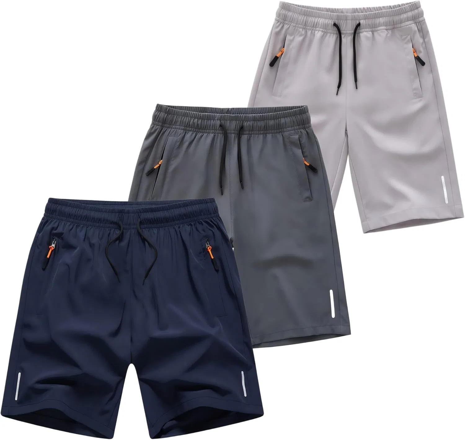 Спортивные шорты для мальчиков, 3 шт., DINGDONG'S CLOSET, Navy, Dark Grey, Light Grey