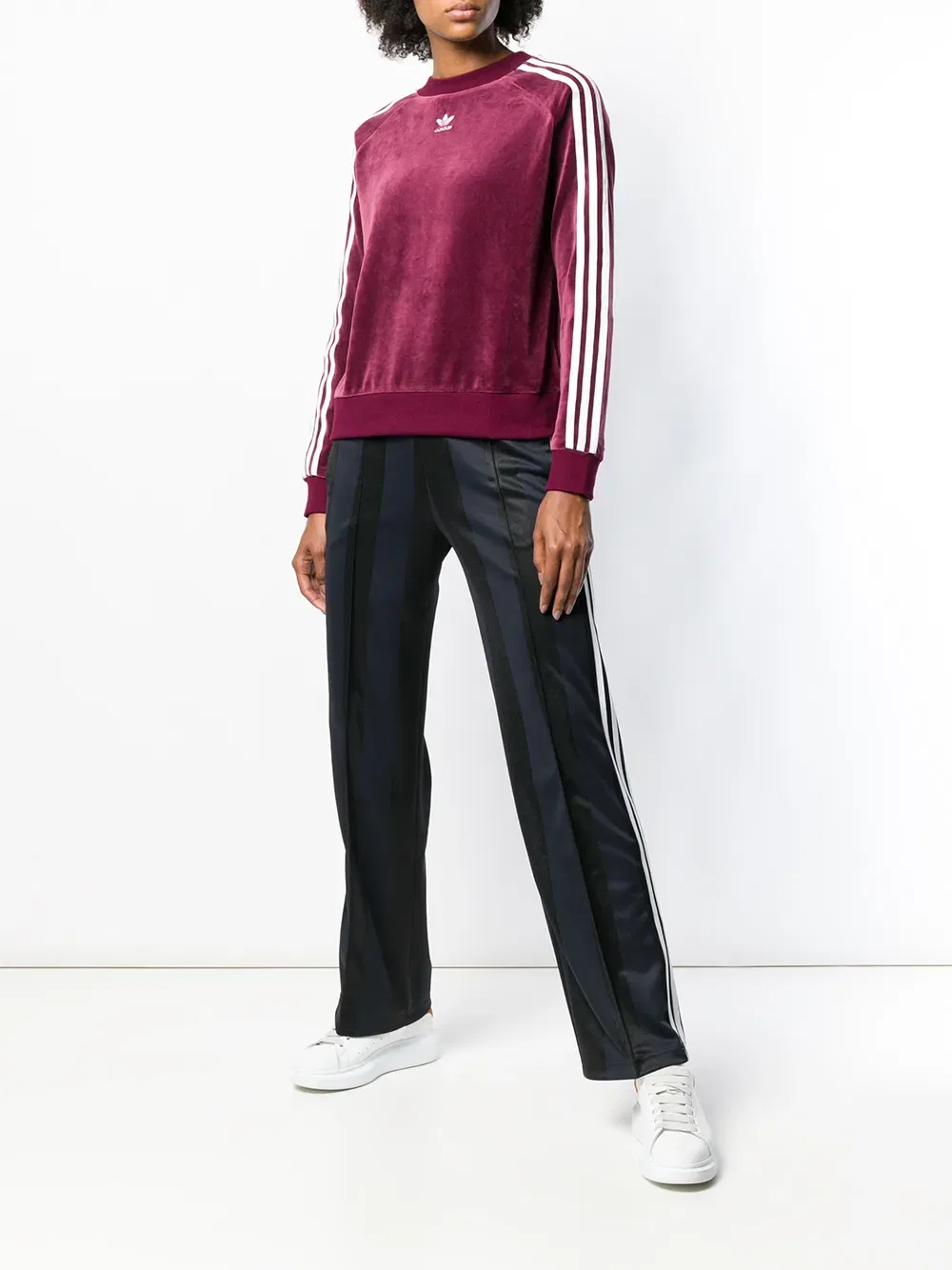 Толстовка с тремя полосками Adidas, красный — фото 2