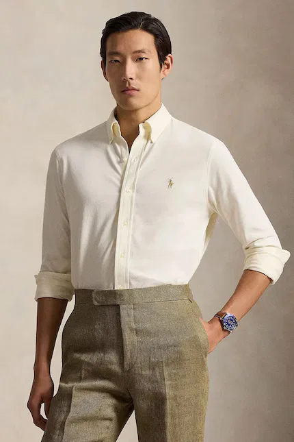 Классическая рубашка Polo Ralph Lauren, бежевый