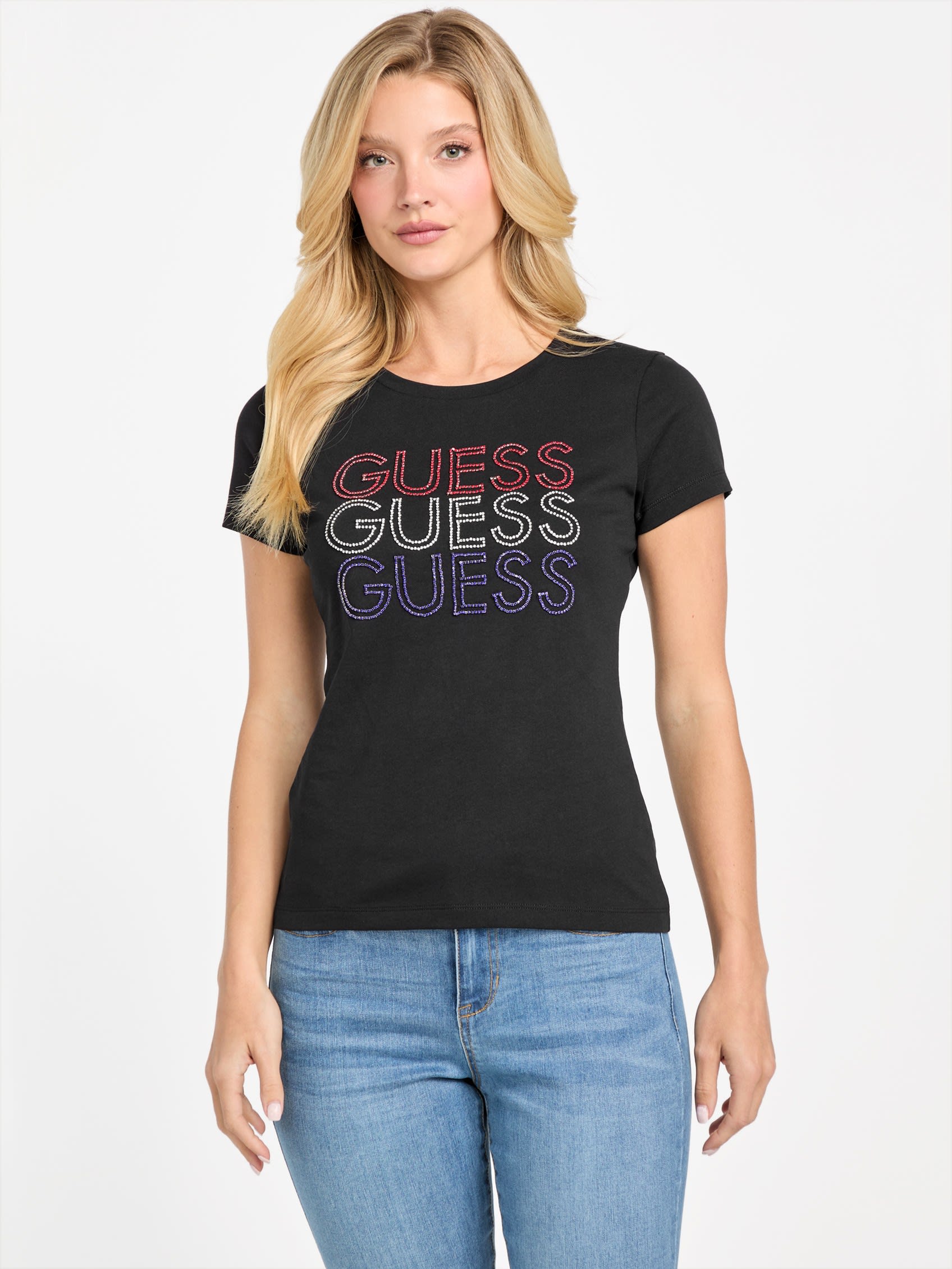 

Футболка Liberty с логотипом Guess Factory, черный