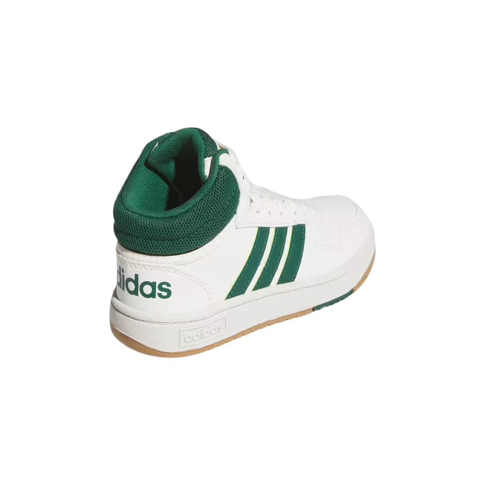 Adidas Детские баскетбольные кроссовки высокие Core White/Preppy Green/Glue Kids' — фото 4