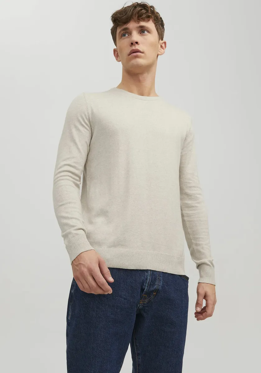 

Свитер с круглым вырезом Jack & Jones "EMIL KNIT", кремовый