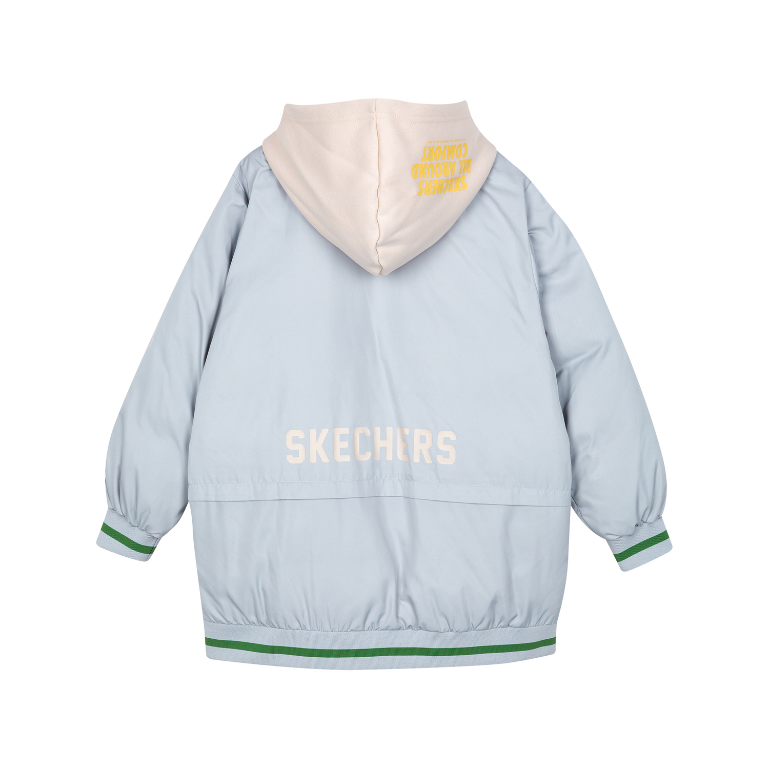 Детская пуховая куртка светло-пыльно-серый Kids' Skechers, Light Dusty Gray-00U1 — фото 3