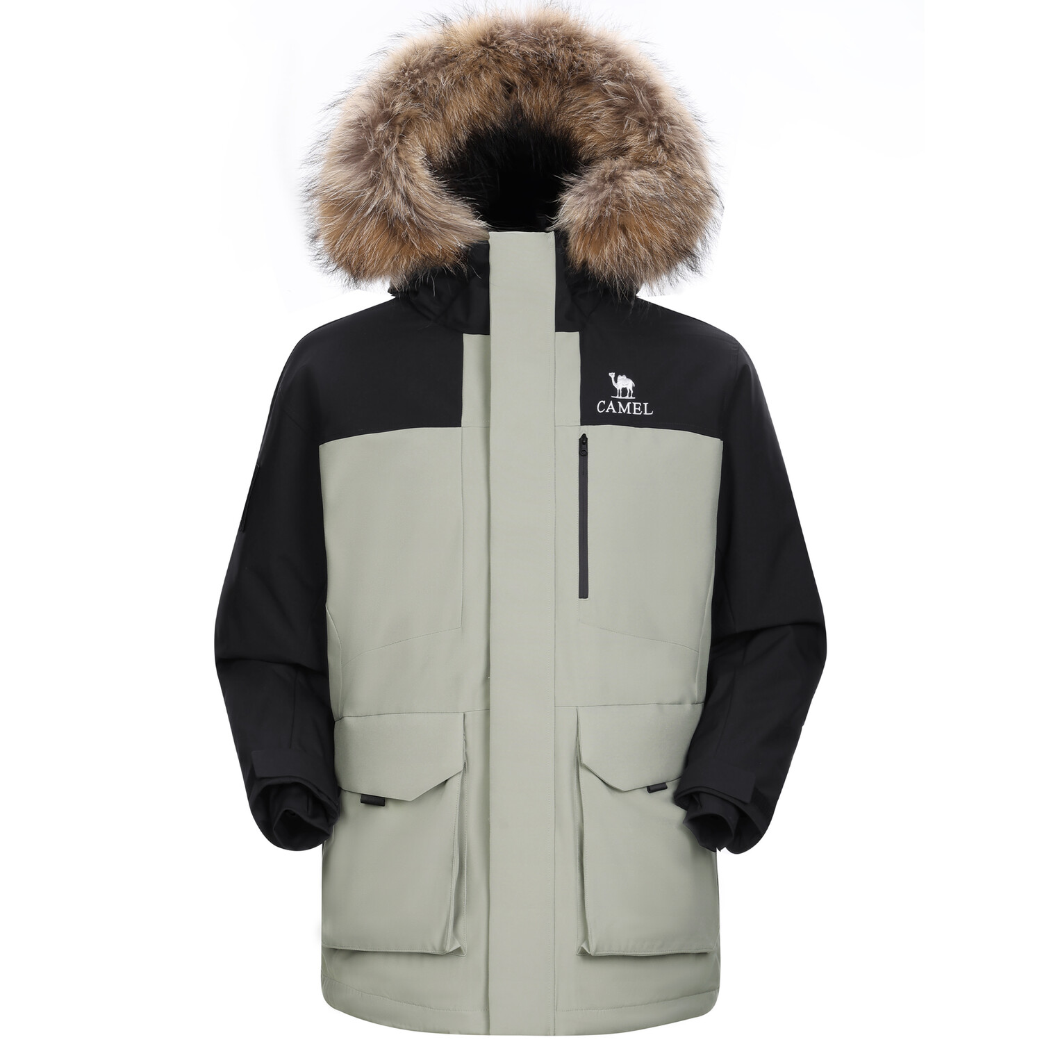 

Теплая флисовая куртка для мужчин Camel, цвет Pale Green/Phantom Black