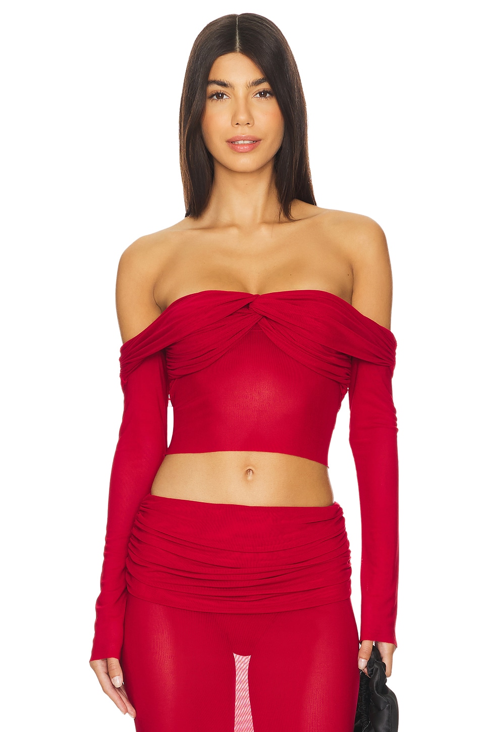 

Укороченный топ charlotte Natalie Rolt, цвет cherry