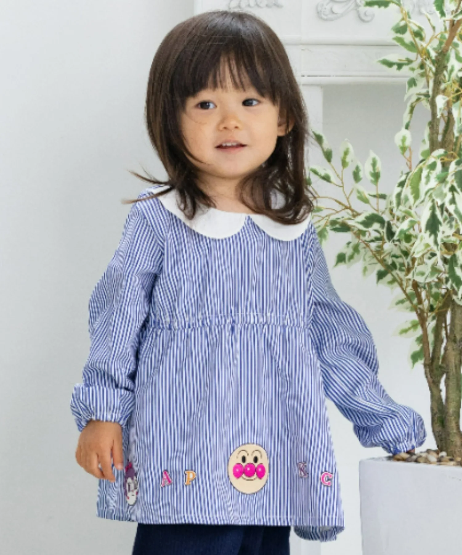 Детская блузка с полосками и вышивкой Anpanman ANPANMAN KIDS COLLECTION красная — фото 2