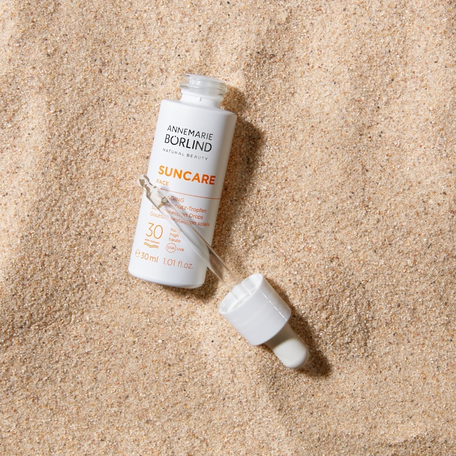Солнцезащитный крем suncare faceanti-aging sun protection drops lsf 30 Annemarie Boerlind, объем 30 мл — фото 2
