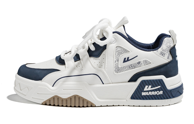 

Warrior Low Top Скейтборд обувь Мужские Белый Темно-синий, Темно-синий/Белый (Сетка)