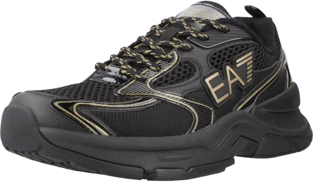 Кроссовки EA7 Emporio Armani Art X8X249 XK446 Men's Shoes, 2-Triple Black Gold
