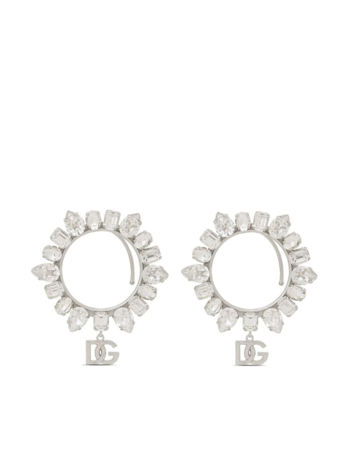 

Серьги с кристаллами Dolce & Gabbana, серебряный