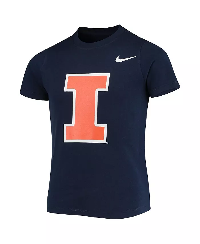 Футболка с логотипом Illinois Fighting Illini для дошкольников, цвет navy Nike — фото 3