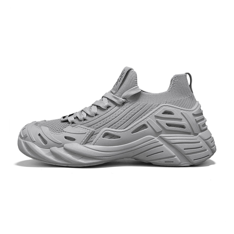 

Износостойкие дышащие кроссовки Mid Top Casual для мужчин OUBT, серый