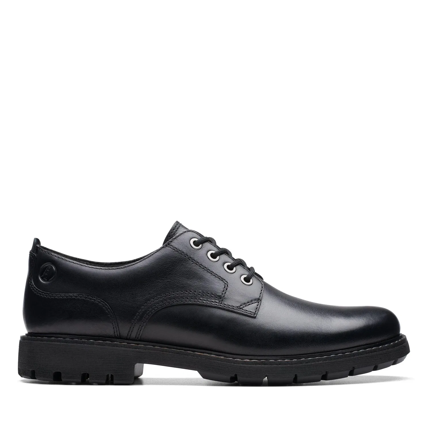 Дерби Batcombe Tie из черной кожи Clarks, черный