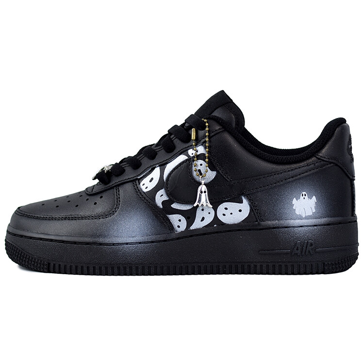 

Кроссовки Nike Air Force 1 Skateboarding Shoes Unisex Low-top Black/Sliver, черный/серебряный