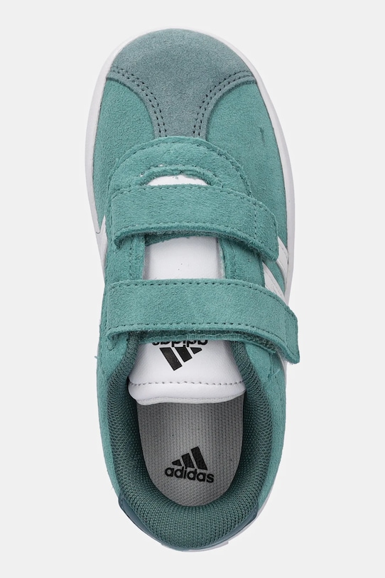 Детские замшевые кроссовки VL COURT 3.0 Adidas, бирюзовый — фото 4