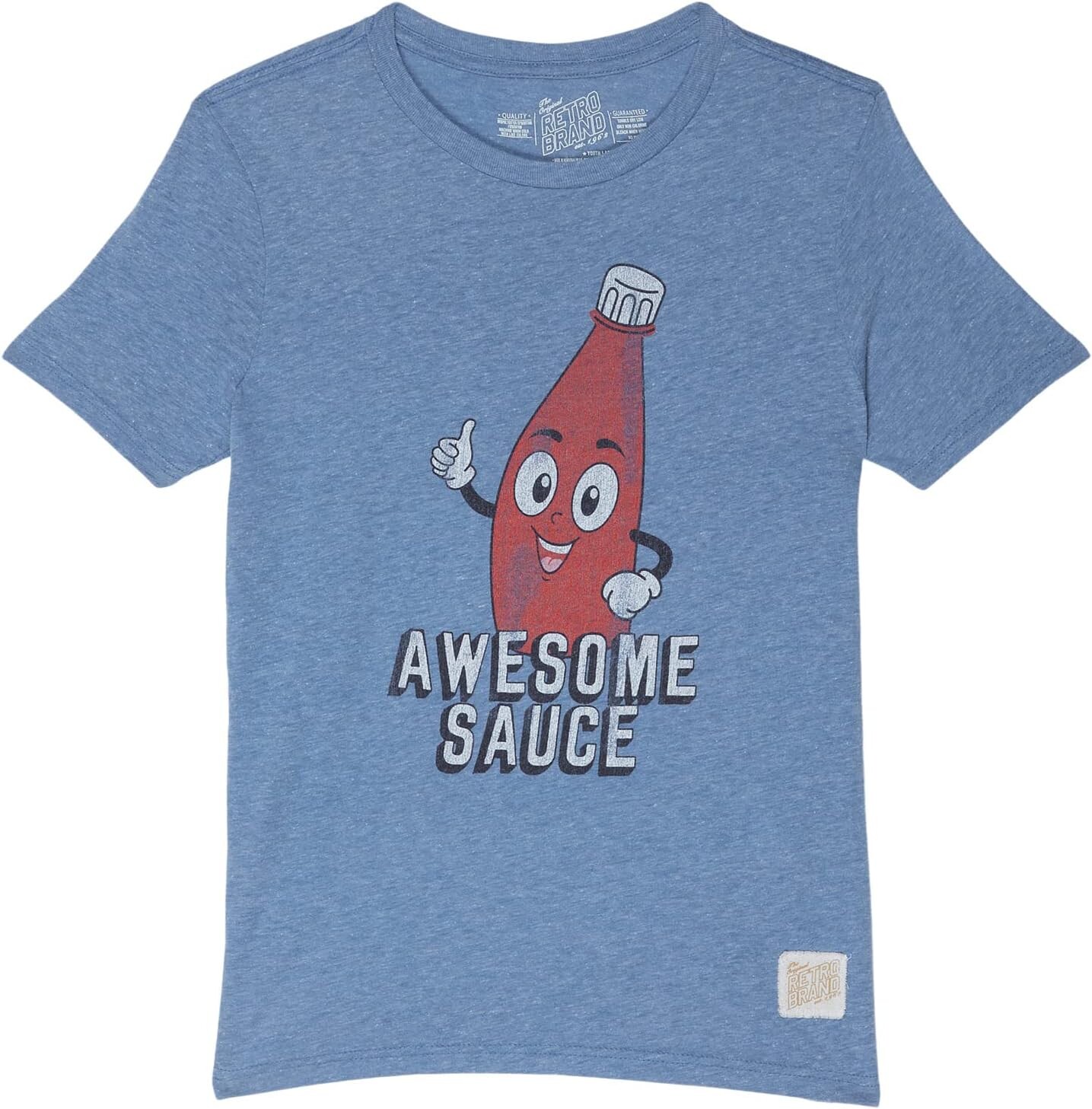 

Футболка The Original Retro Brand Kids Tri-Blend Awesome Sauce Crew Neck Tee, цвет Streaky Royal