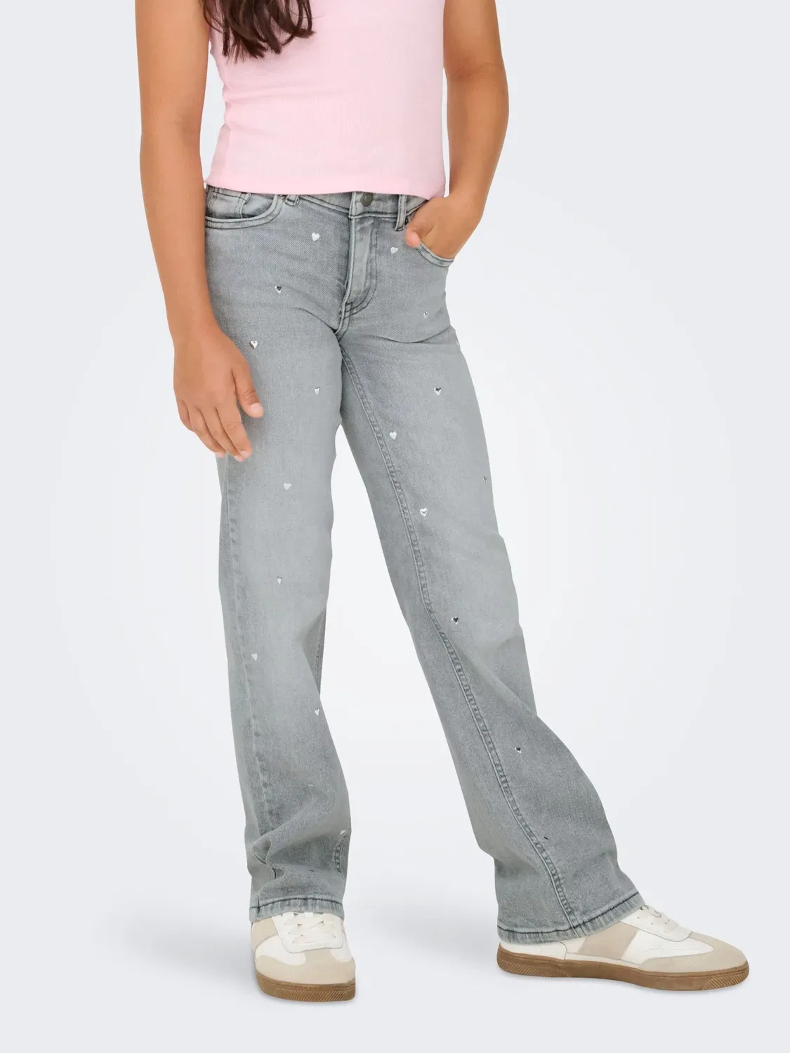 Джинсы с широкой штаниной KIDS ONLY, medium grey denim — фото 3