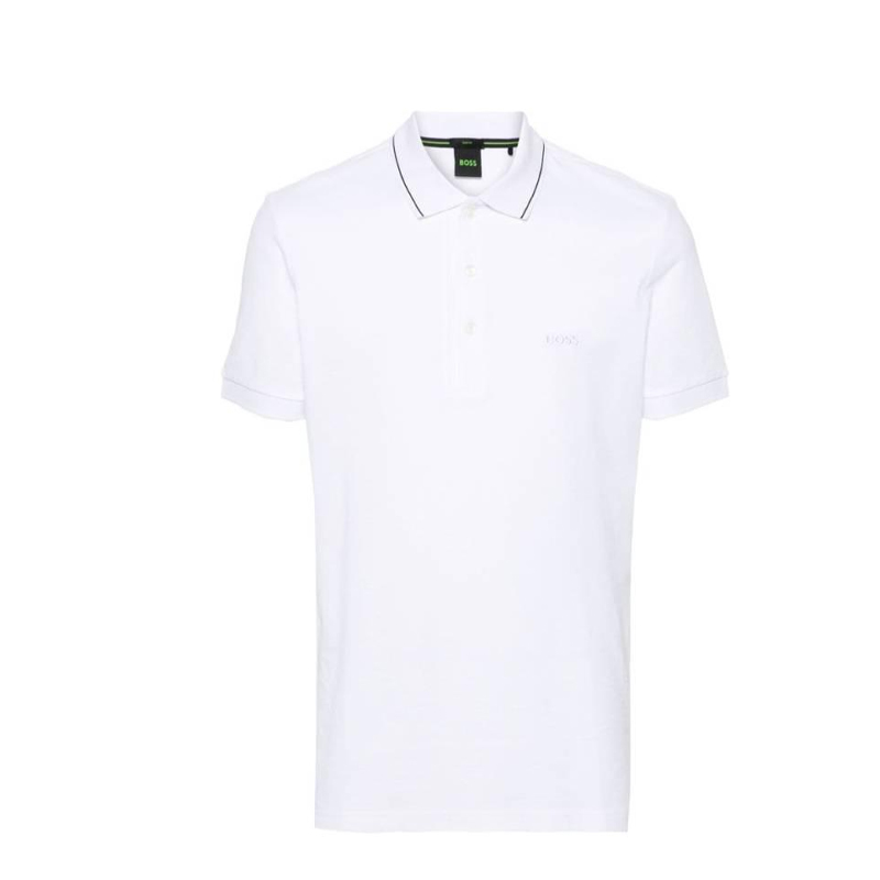 

Рубашка-поло с вышитым логотипом HUGO BOSS, Optical White Color