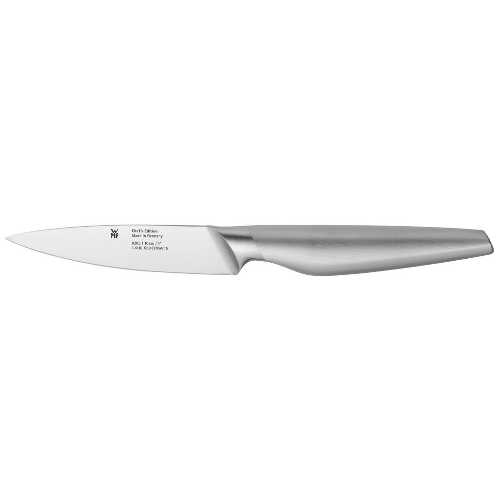 

Универсальный нож WMF Chef's Edition, нож для очистки овощей 21 см, сделано в Германии, кованый нож, производительный рез, лезвие из специальной стали, деревянный ящик, лезвие 10 см