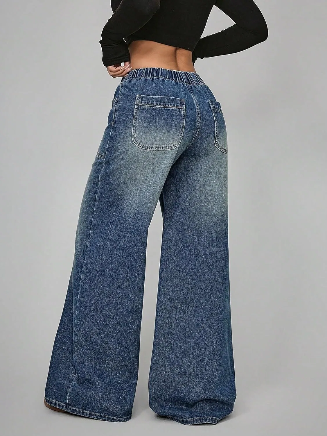Джинсы свободные, Baggy Jeans, синие — фото 3