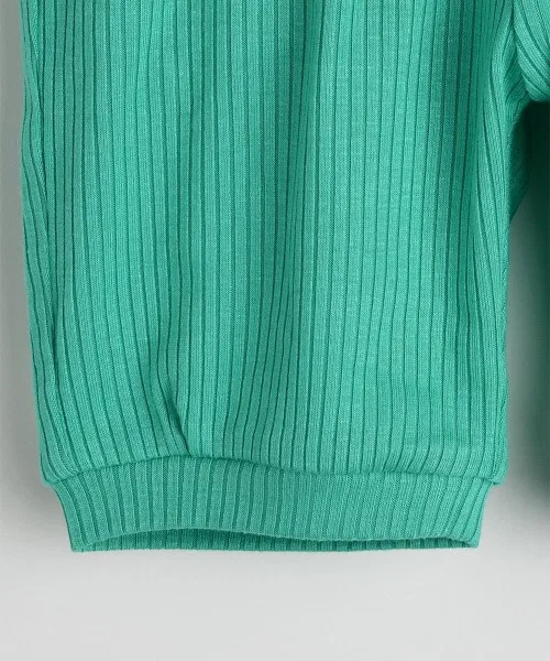 Детские укороченные брюки moimoln SOFT& молочно-розовые — фото 4