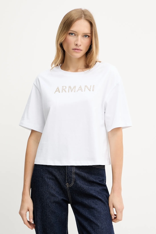 

Хлопковая футболка Armani Exchange, белый