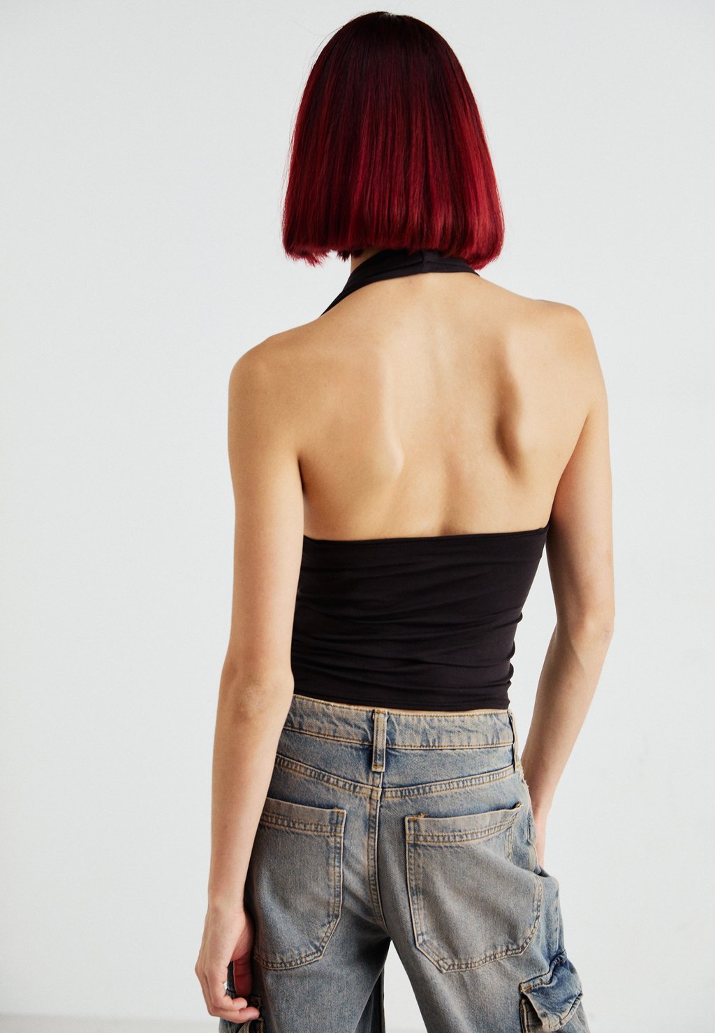 

Топ ALINE DEEP HALTER Weekday, коричневый