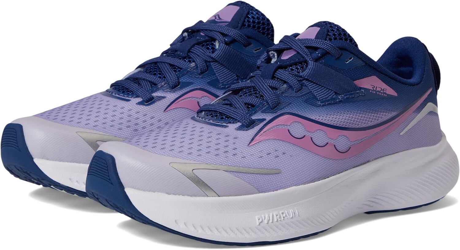 

Кроссовки Ride 15 Saucony Kids, цвет Mauve/Indigo