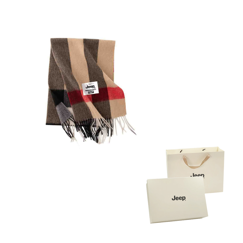 

Шарф из полиэстера Unisex Jeep, camel wide plaid