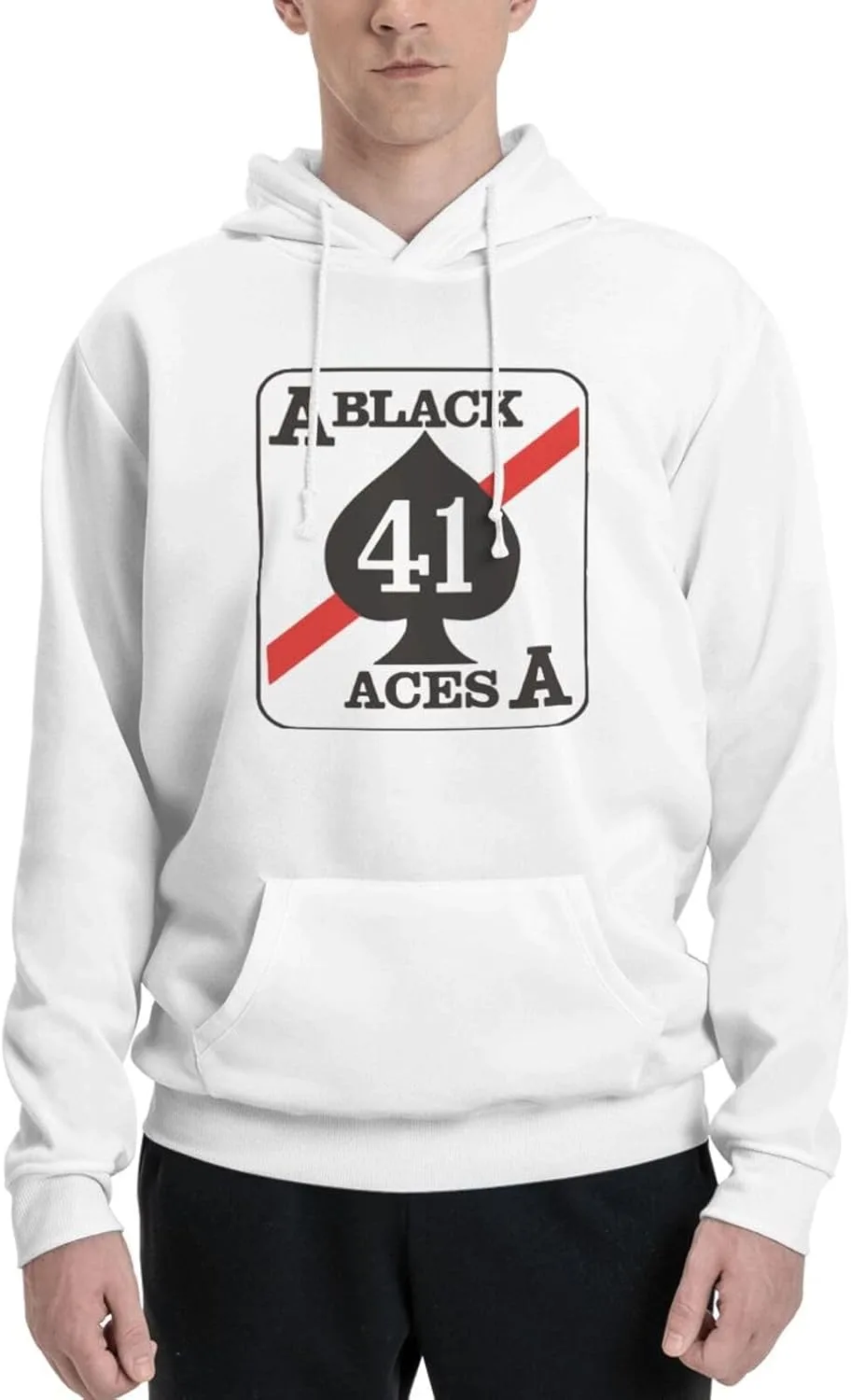Generic Толстовка с капюшоном VF-41 Black Aces Squadron мужская, черная, с карманом