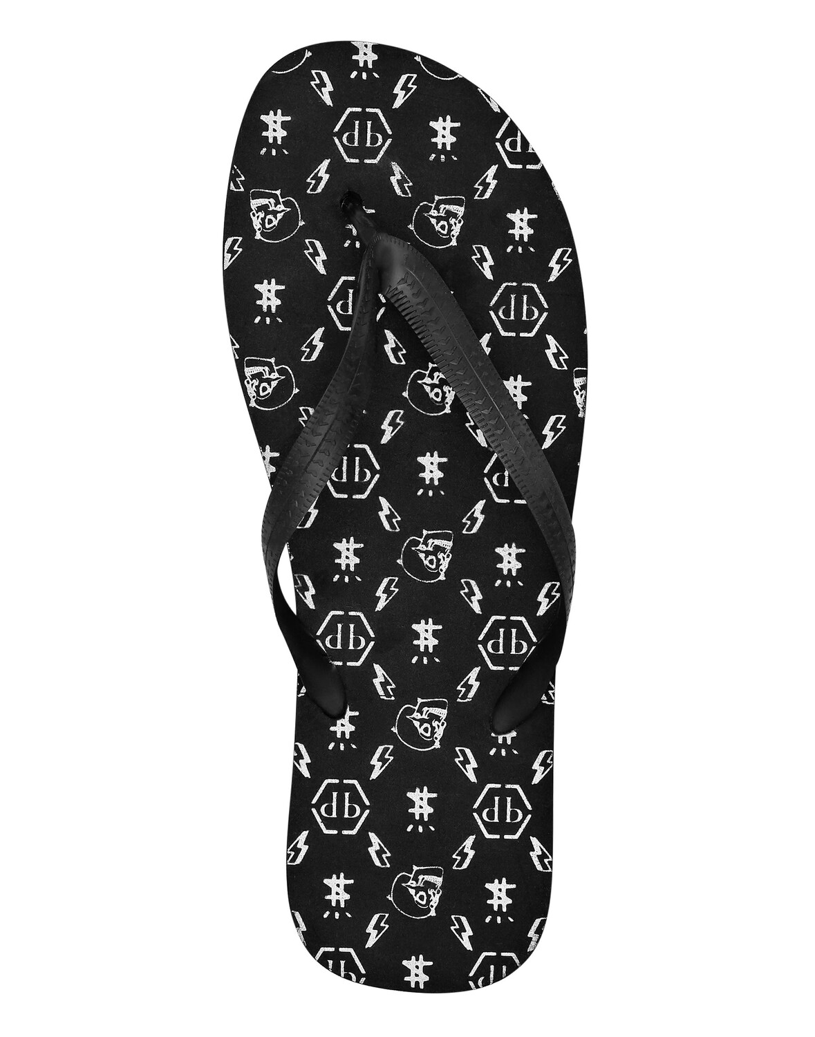 

Вьетнамки с монограммой Philipp Plein, цвет Black / White