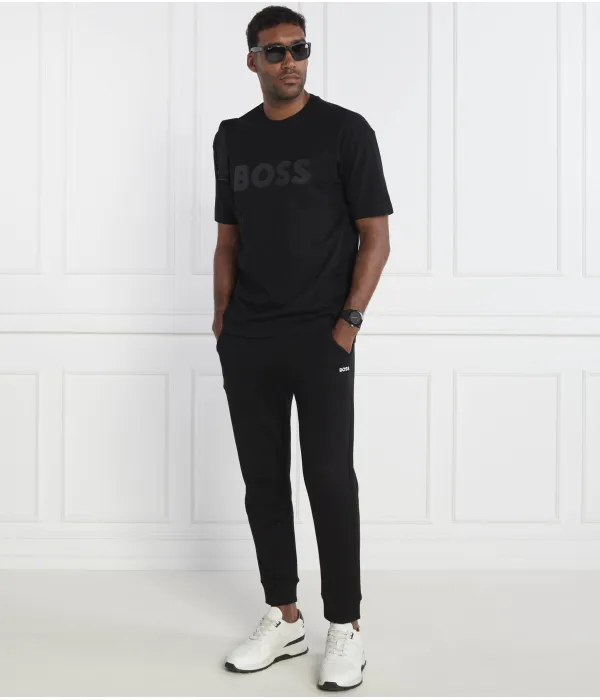 Футболка с изображением лотоса Regular fit Boss Green, черный — фото 2