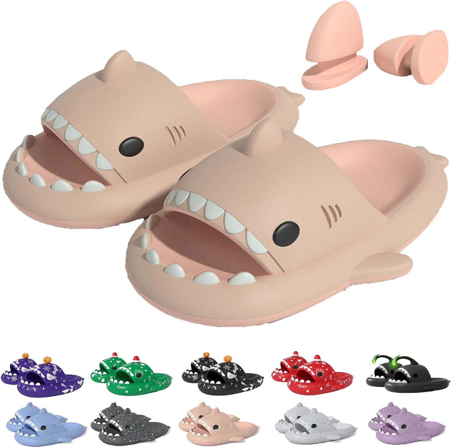 

Светящиеся тапочки с акулой Jfxgjuv на Хэллоуин, рождественские шлепанцы с акулой, жуткие 3D мультяшные шлепанцы с акулой, светящиеся в темноте сандалии с акулой для женщин и мужчин