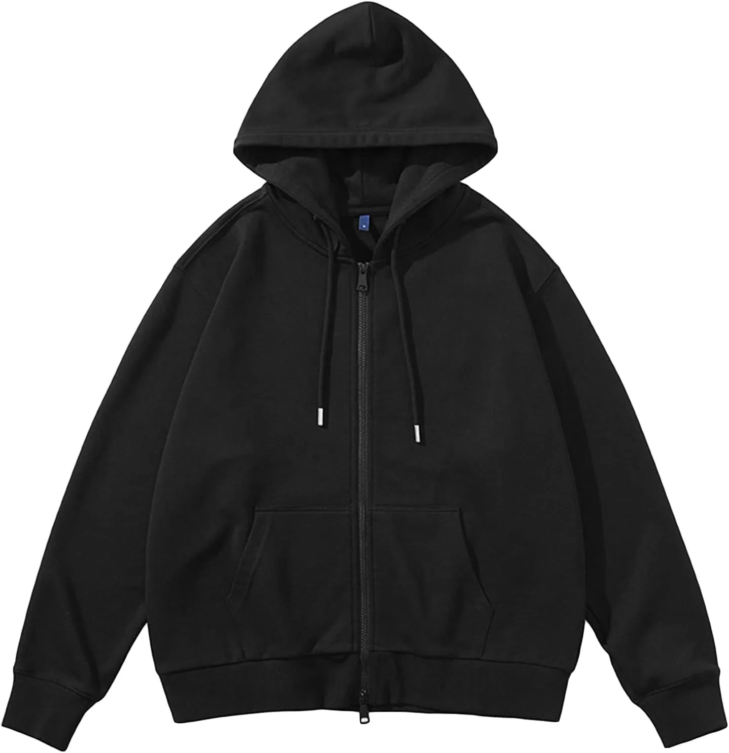 

JEsilunmaMY мужская однотонная повседневная худи с длинным рукавом на молнии